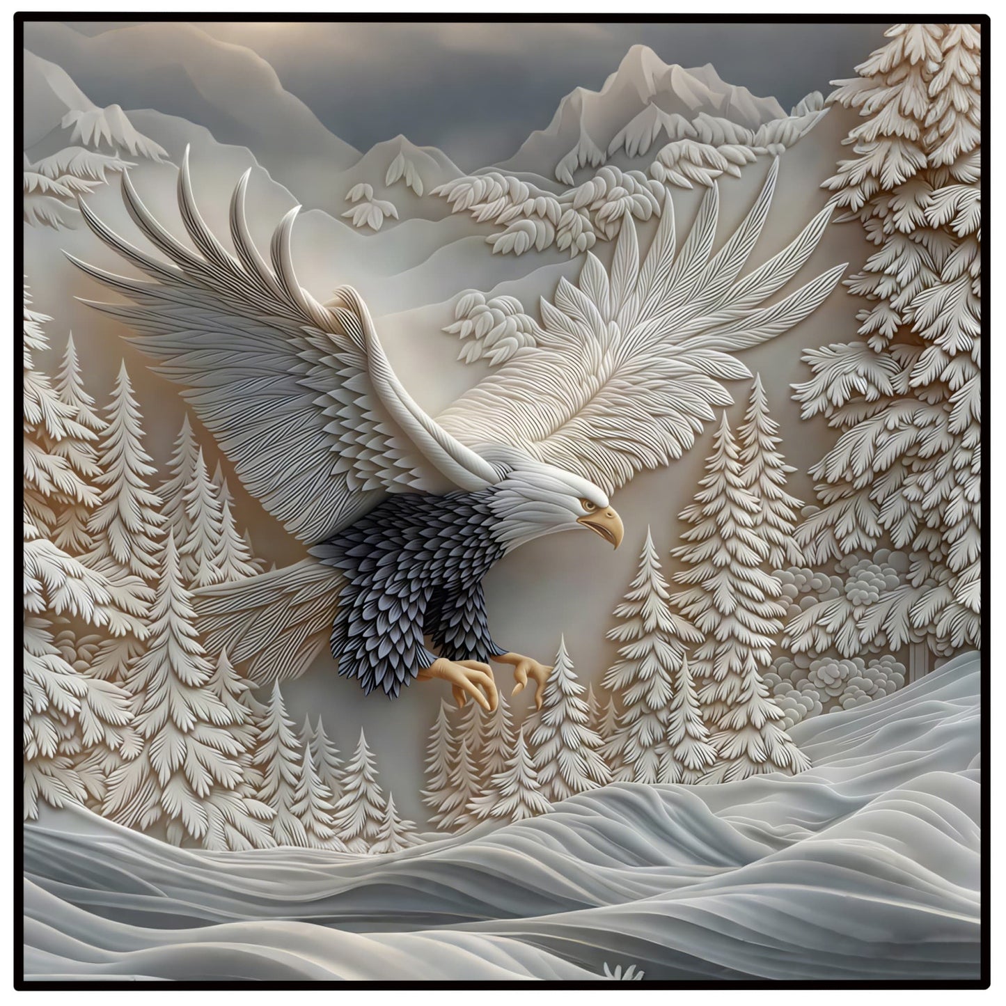 Carved Eagle Jigsaw Puzzle