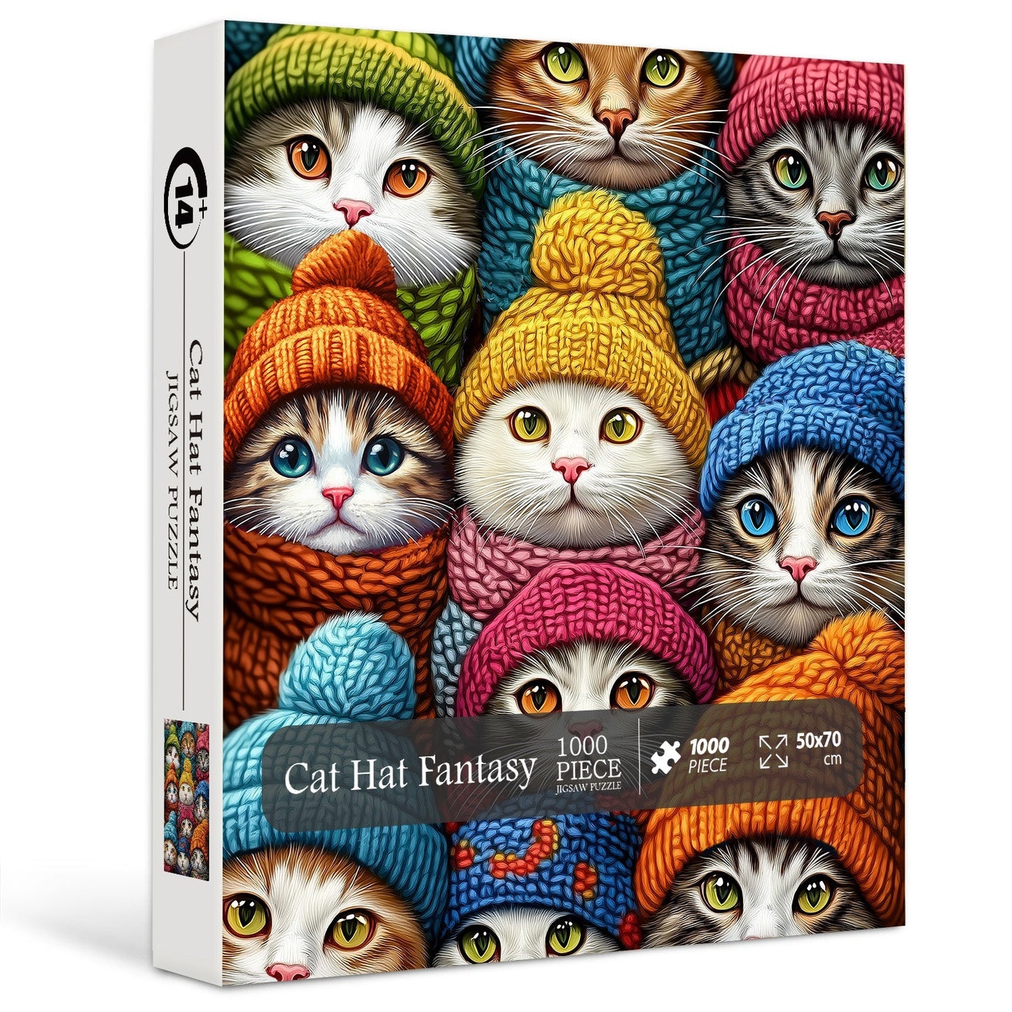 Cat Hat Fantasy Wooden Jigsaw Puzzle 1000 Pieces