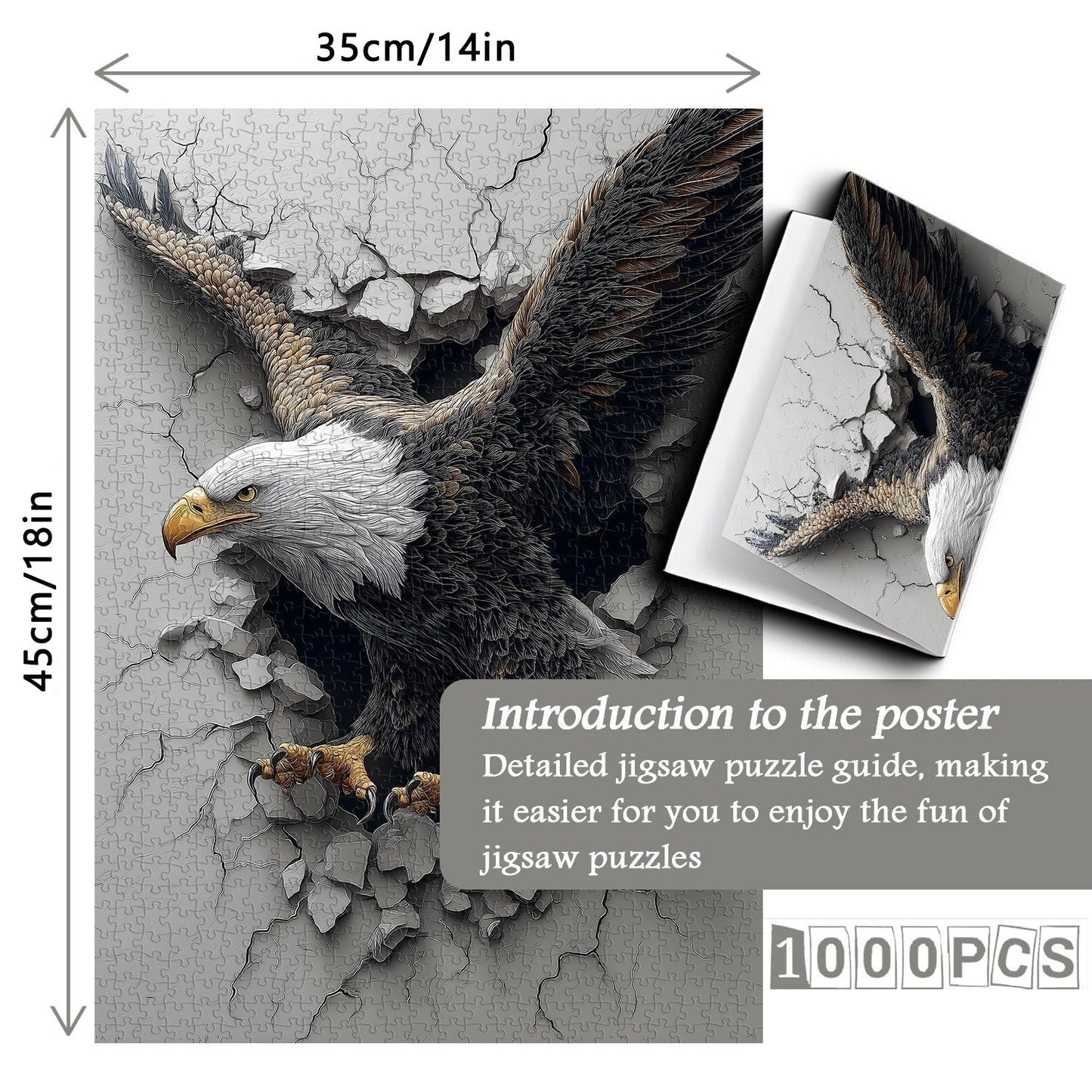 Breaking Free Eagle Wooden Jigsaw Puzzle 1000 Pieces