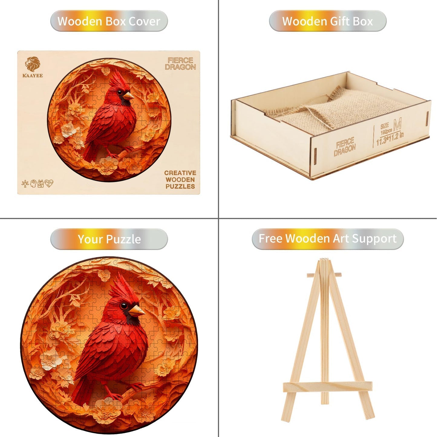 Cardinal Wooden Jigsaw Puzzle