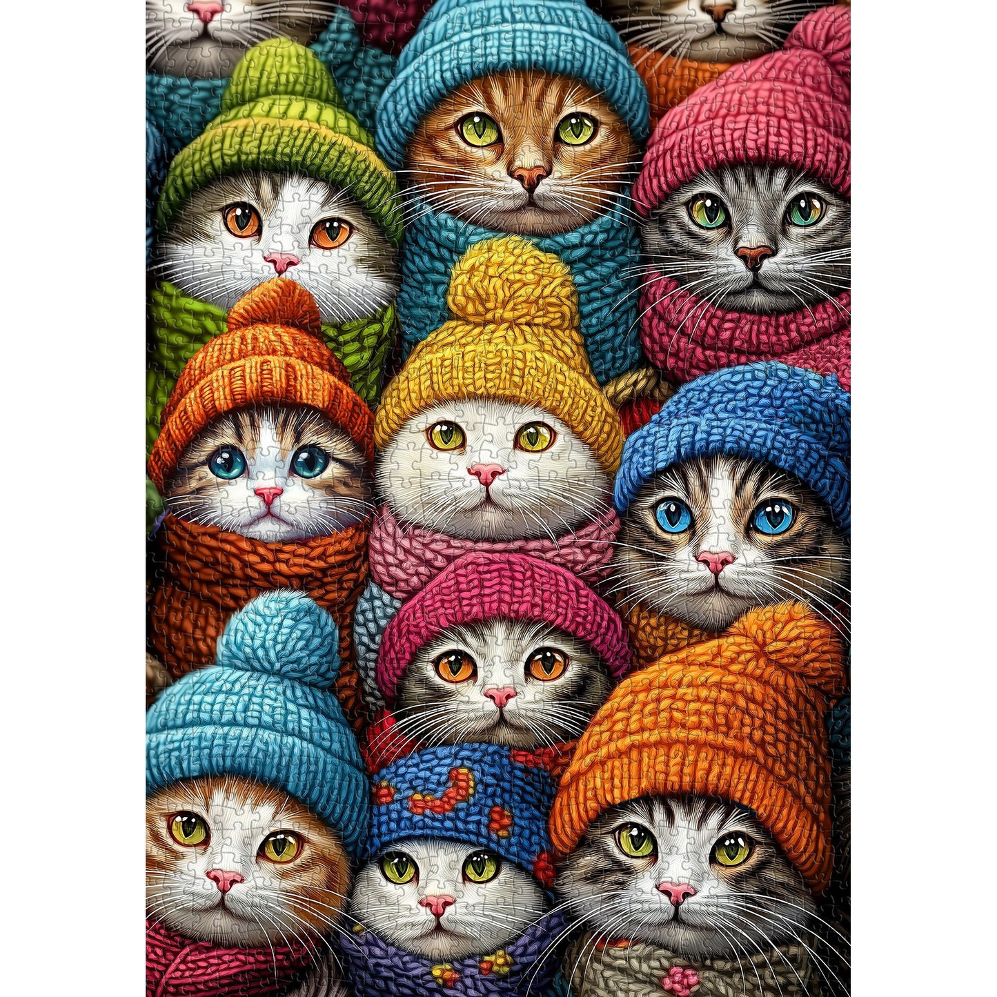 Cat Hat Fantasy Wooden Jigsaw Puzzle 1000 Pieces