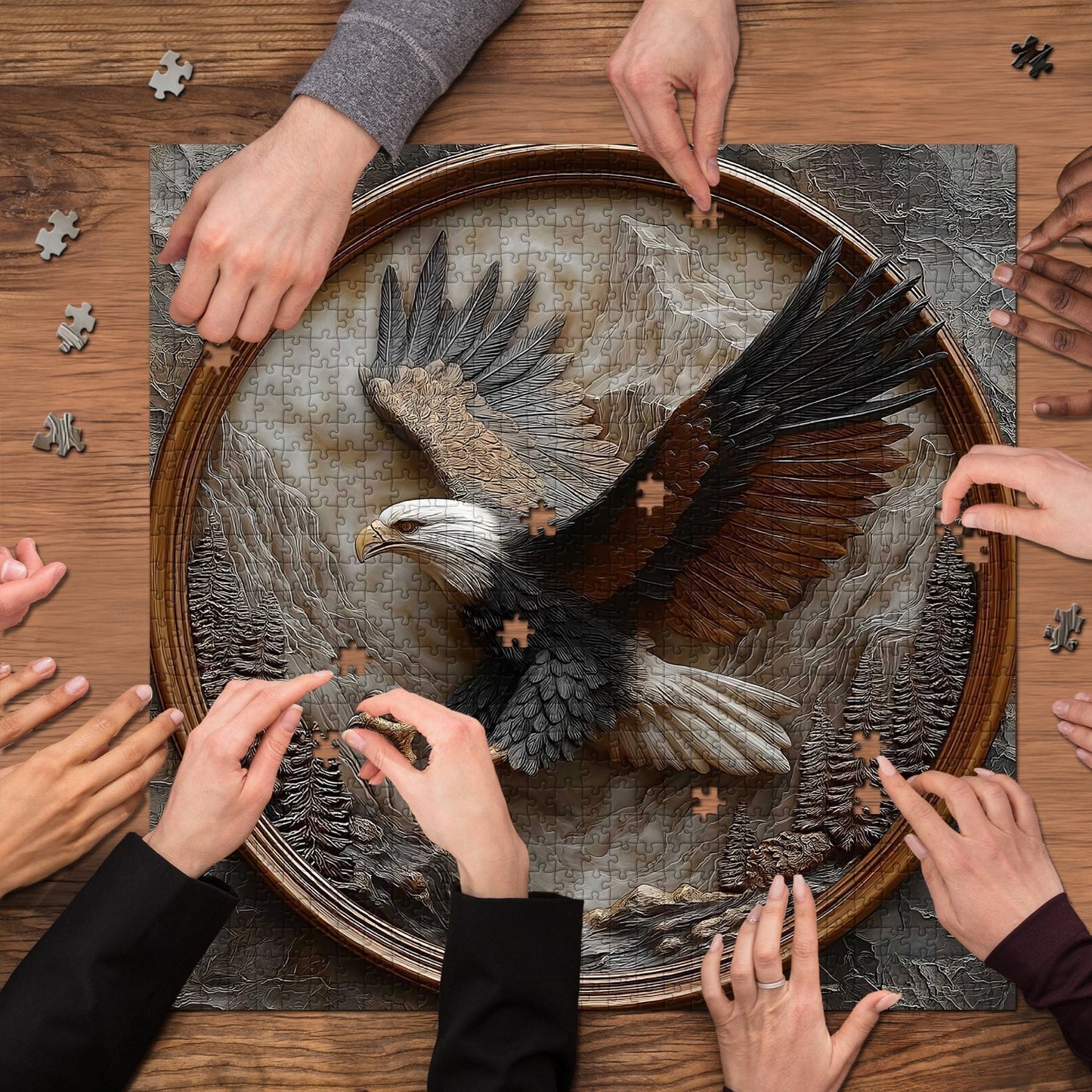 Aureate Eagle Wooden Jigsaw Puzzle 1000 Pieces