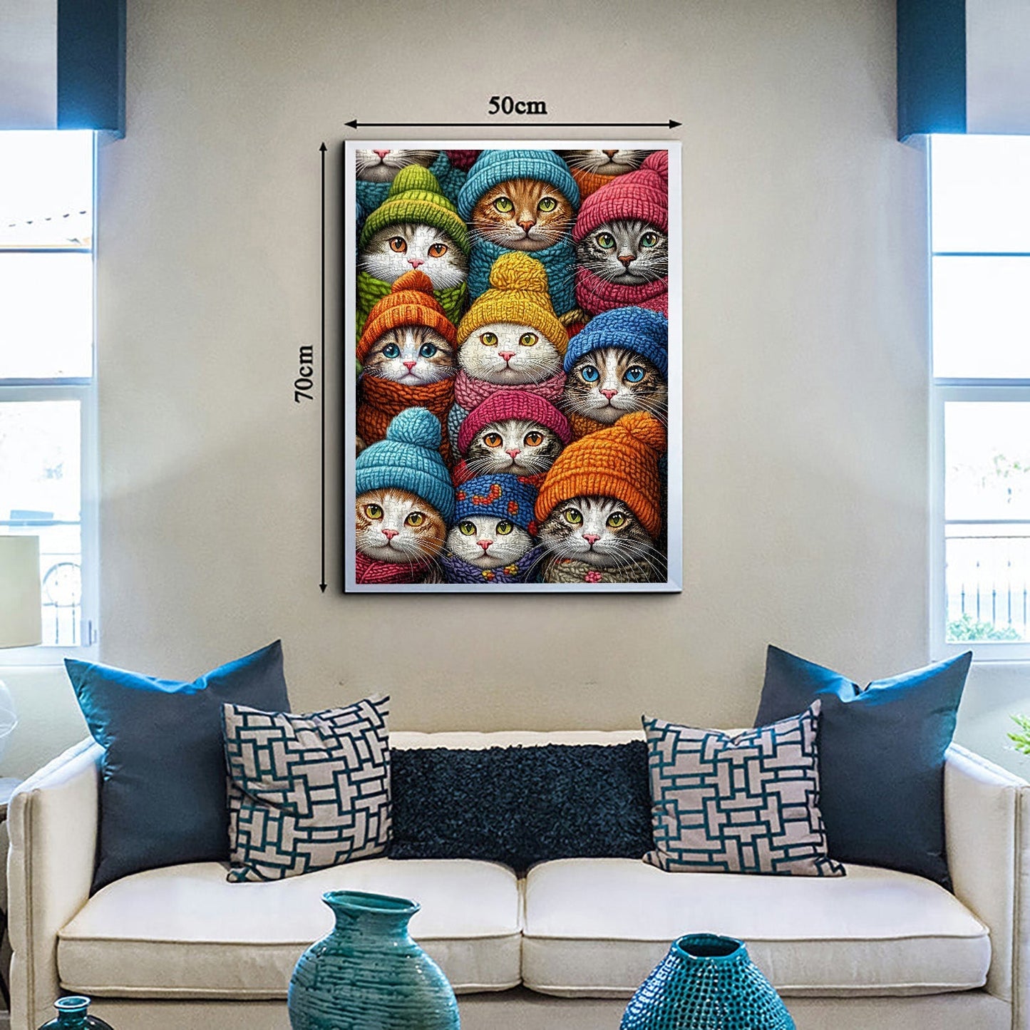 Cat Hat Fantasy Wooden Jigsaw Puzzle 1000 Pieces