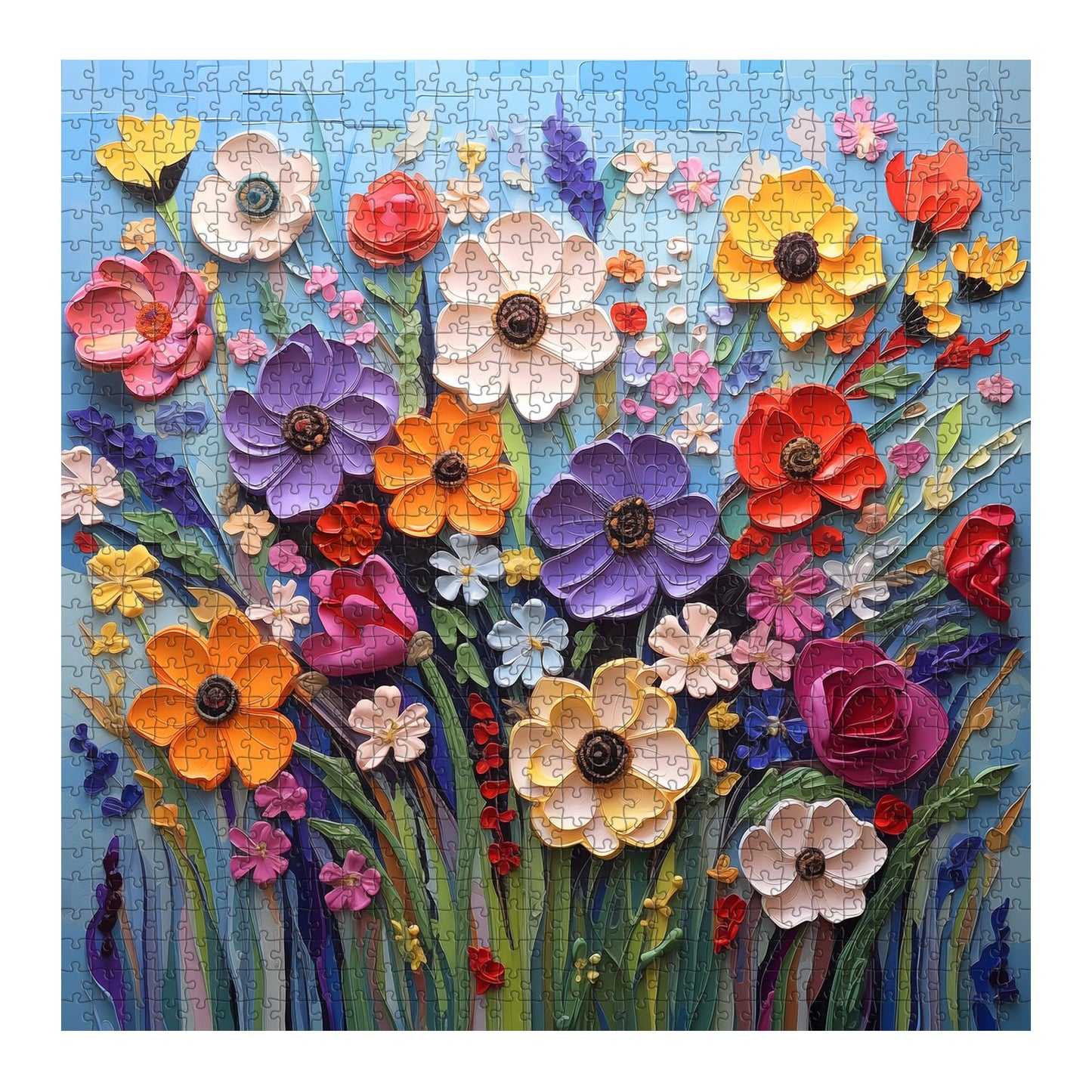 Colorful Flower | 1000-Piece Wooden Jigsaw Puzzle