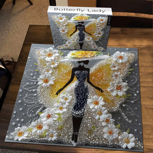 Butterfly Lady Wooden Jigsaw Puzzles 1000 Pieces