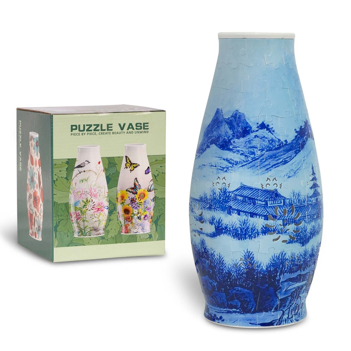 Unique 3D Puzzle Flowers Vases With Led Lights