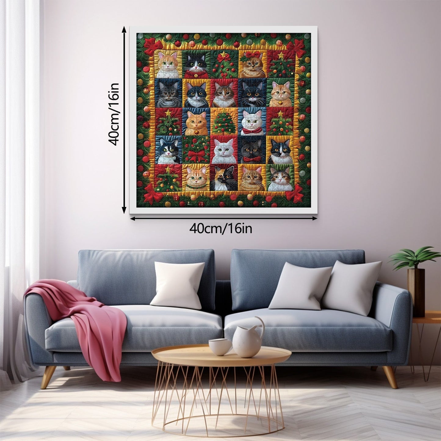 Christmas Cats Wooden Jigsaw Puzzle 1000 Pcs