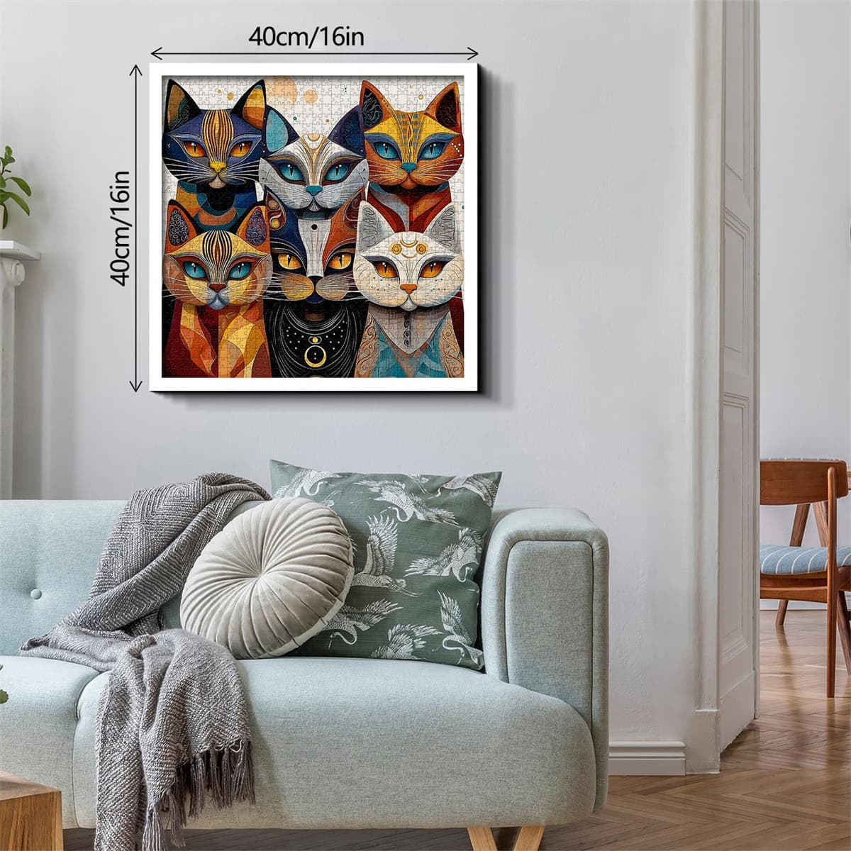 Abstract Cat  | 1000-Piece Wooden Jigsaw Puzzle