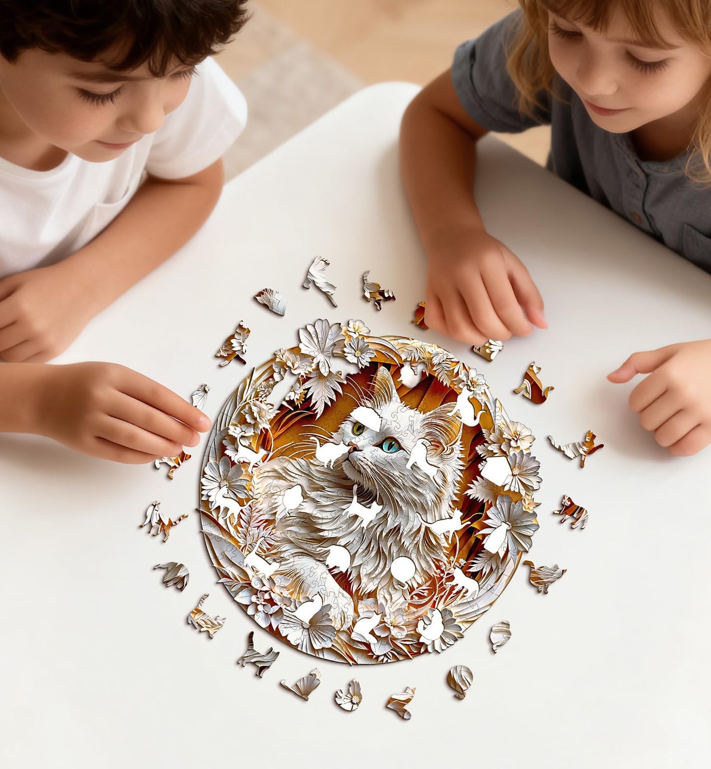 3D Cat Wooden Jigsaw Puzzle