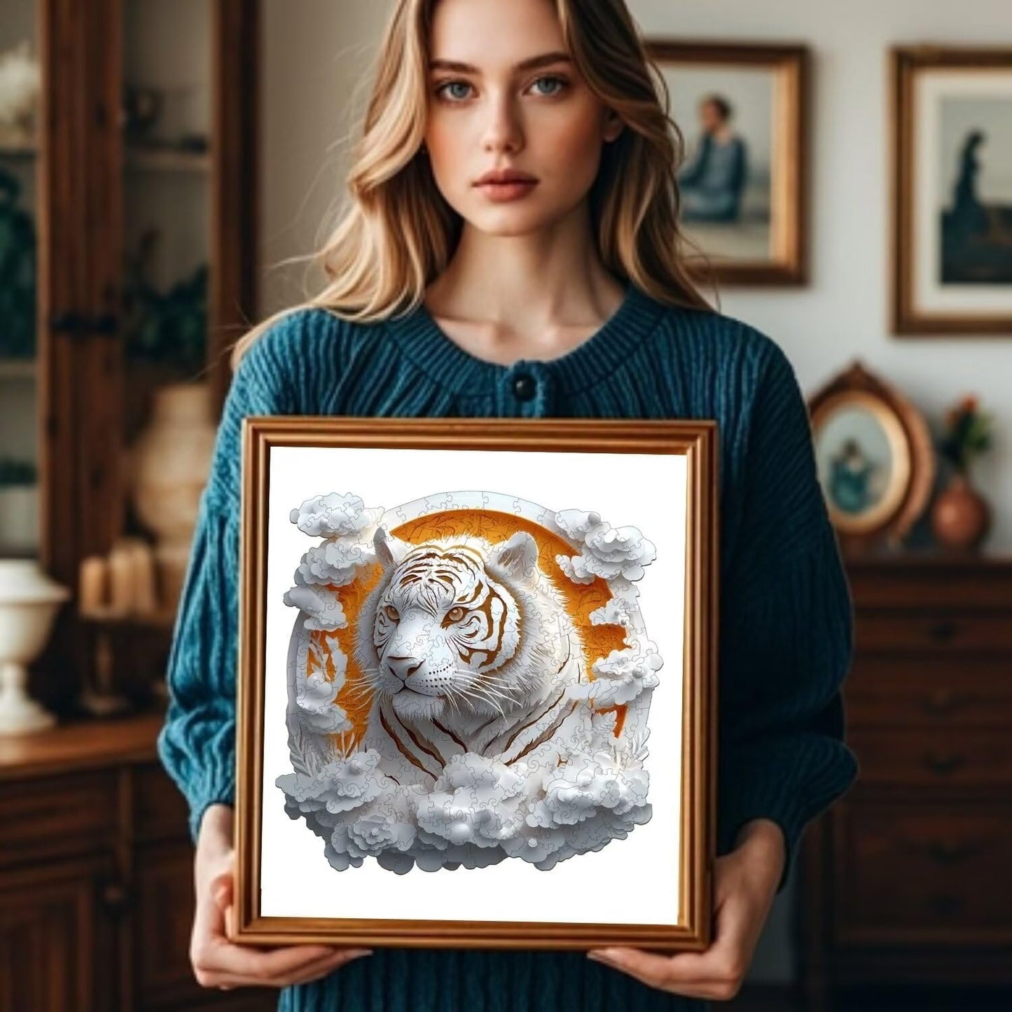 3D Tiger Wooden Jigsaw Puzzle