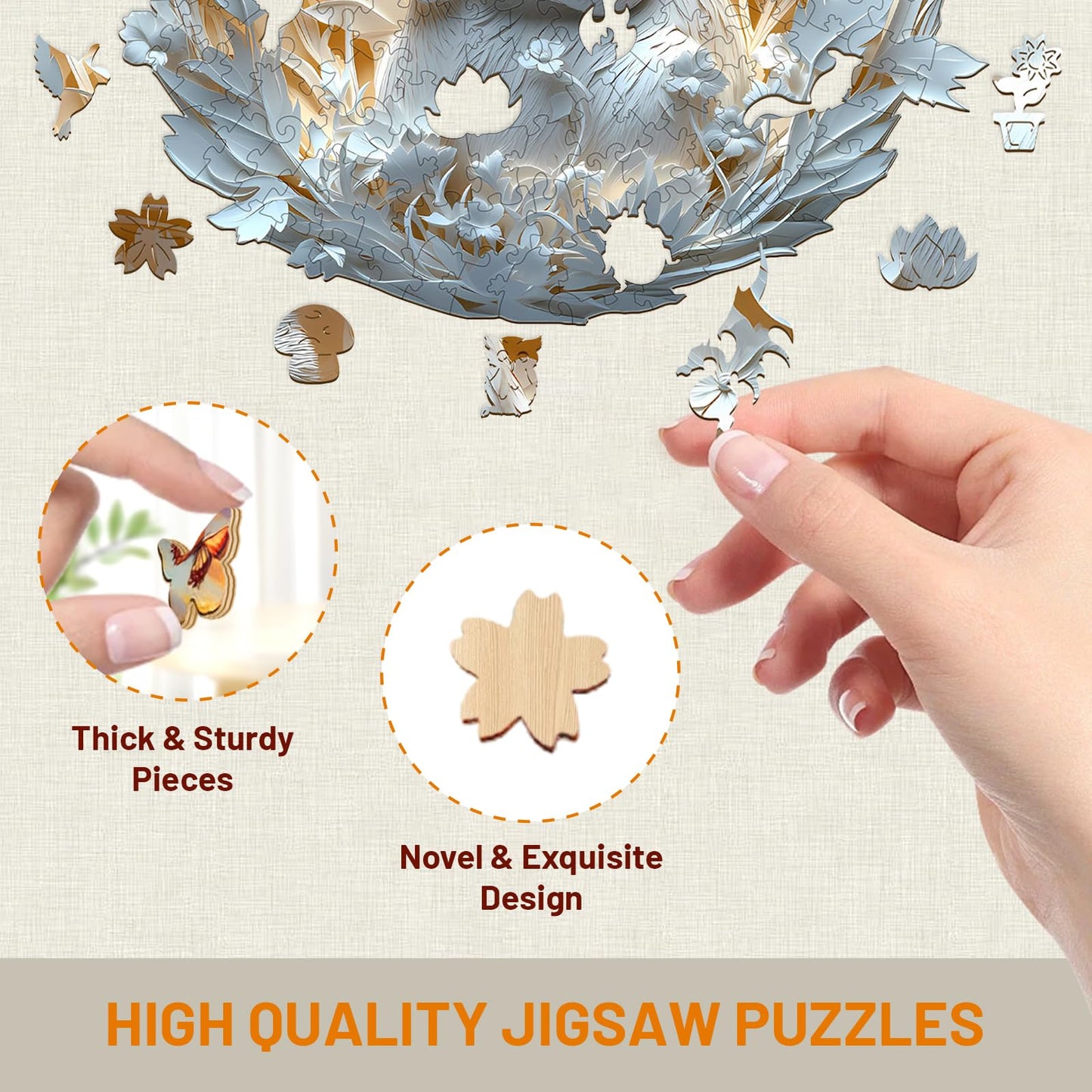 🐇3D Bunny Wooden Jigsaw Puzzle